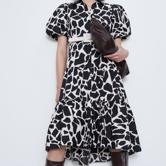 🆕Zara Animal Print Dress Sz M - Picture 3 of 9